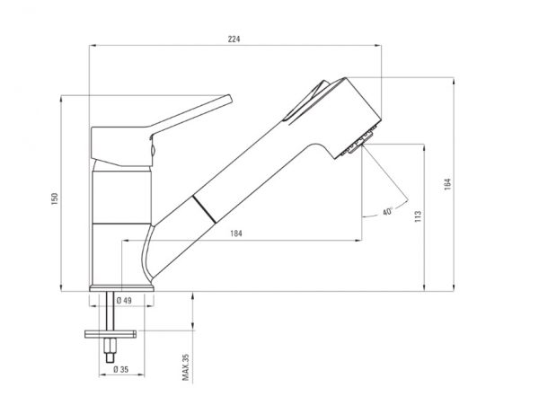 Ūdens maisītājs Deante Narcyz BDN 071M - Image 3
