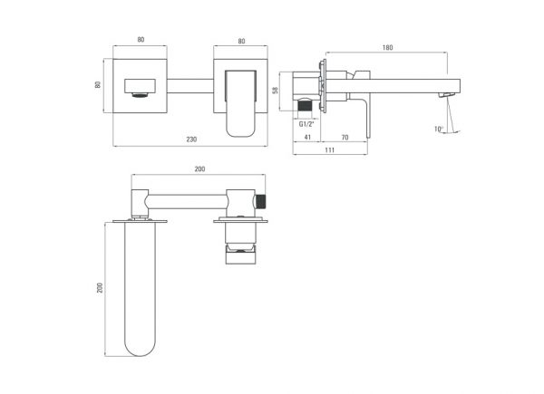 BDA 054L ūdens maisītājs Azalia specifikācija
