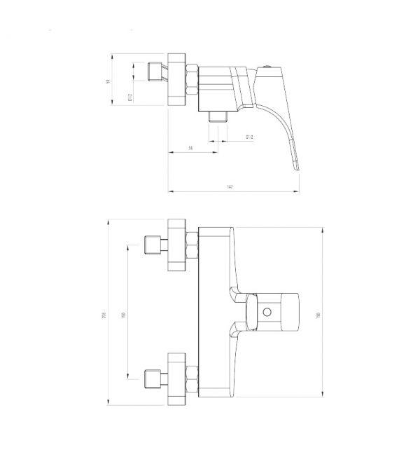 BQH 040M ūdens maisītājs Hiacynt specifikācija