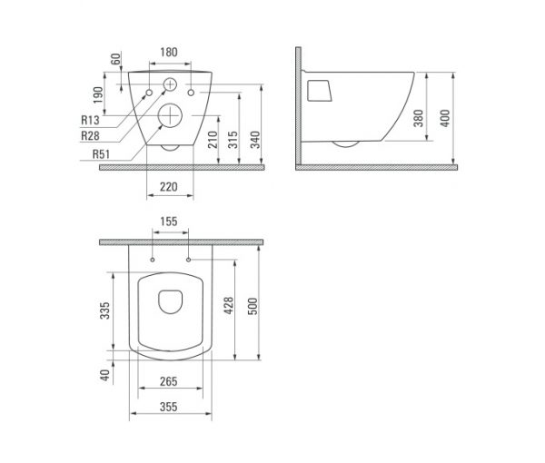 CDZ 6WPW Tualetes pods Anemon specifikācija