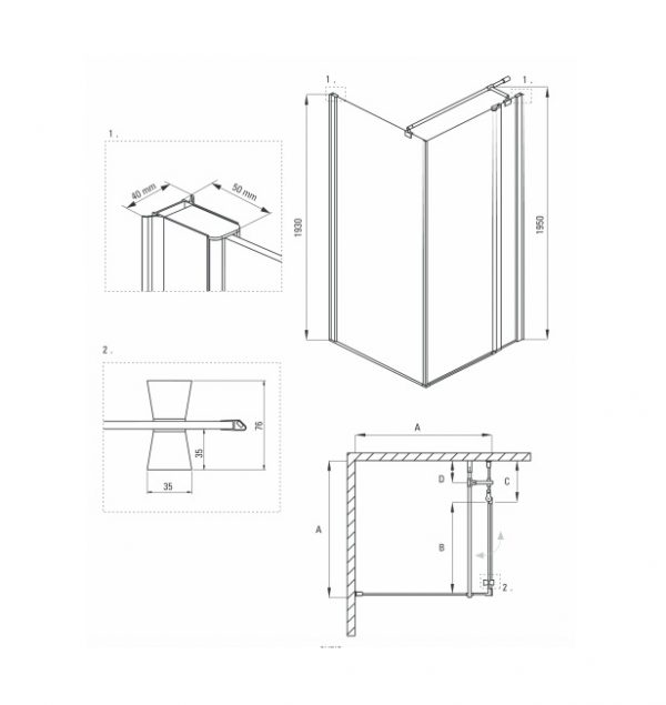 KTI 044P dušas kabīne Cubic specifikācija