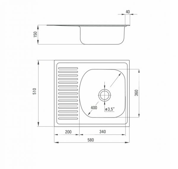 ZMU 0113 Izlietne Techno specifikācija