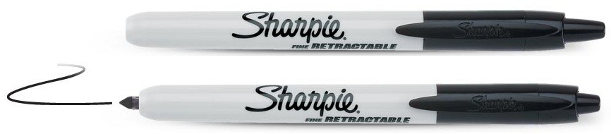 Marķieris Sharpie Retractable melns