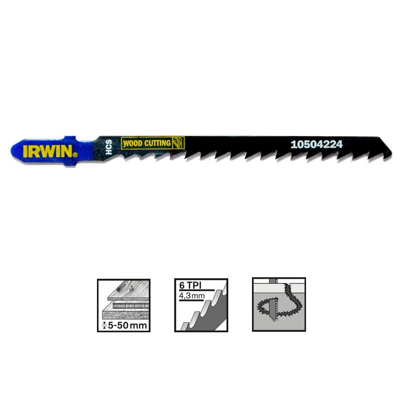 IRWIN figūrzāģa asmeņi T244D kokam
