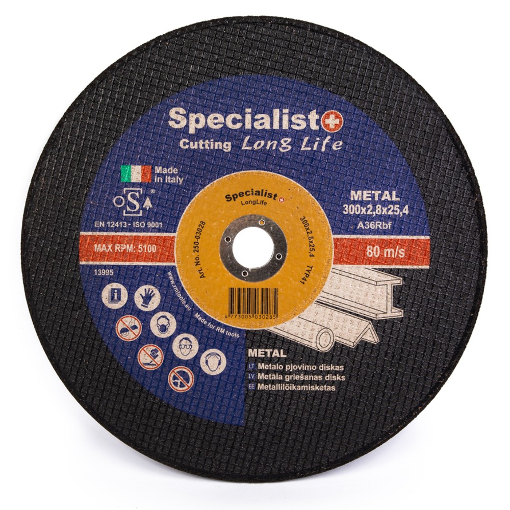 Disks metālam 300x2,8x25,4