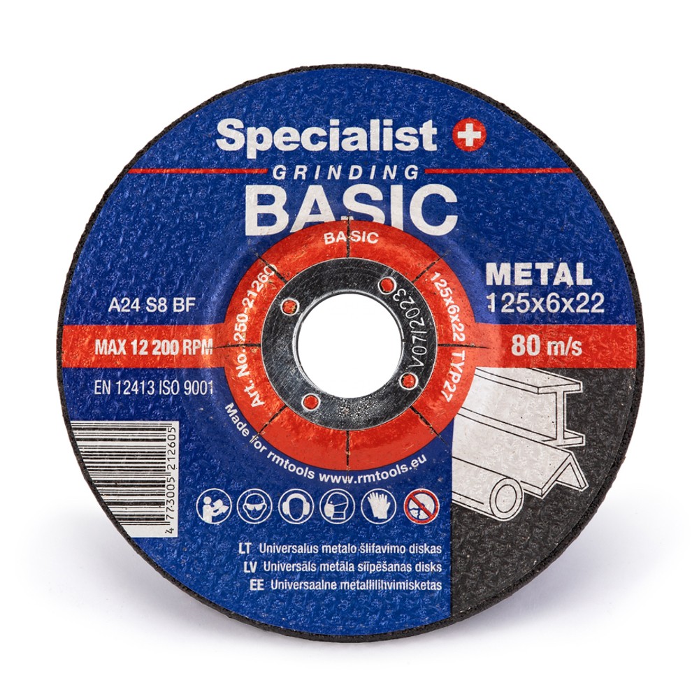 Specialist slīpēšanas disks 125x6x22