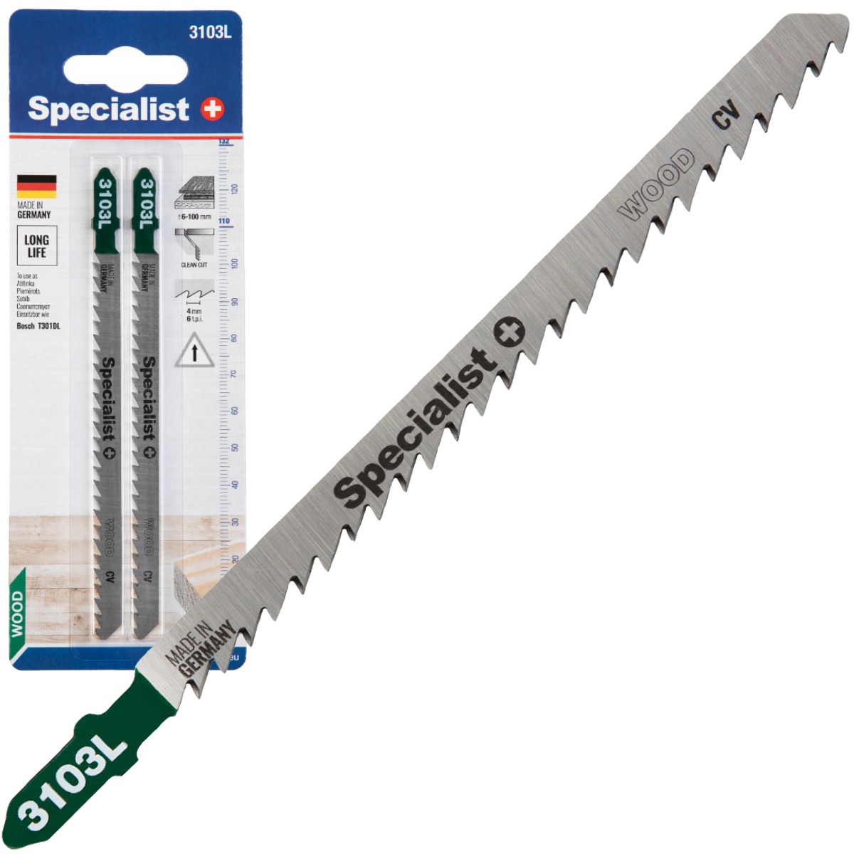Specialist+ figūrzāģa asmeņi 3103L (T301DL) 2 ga