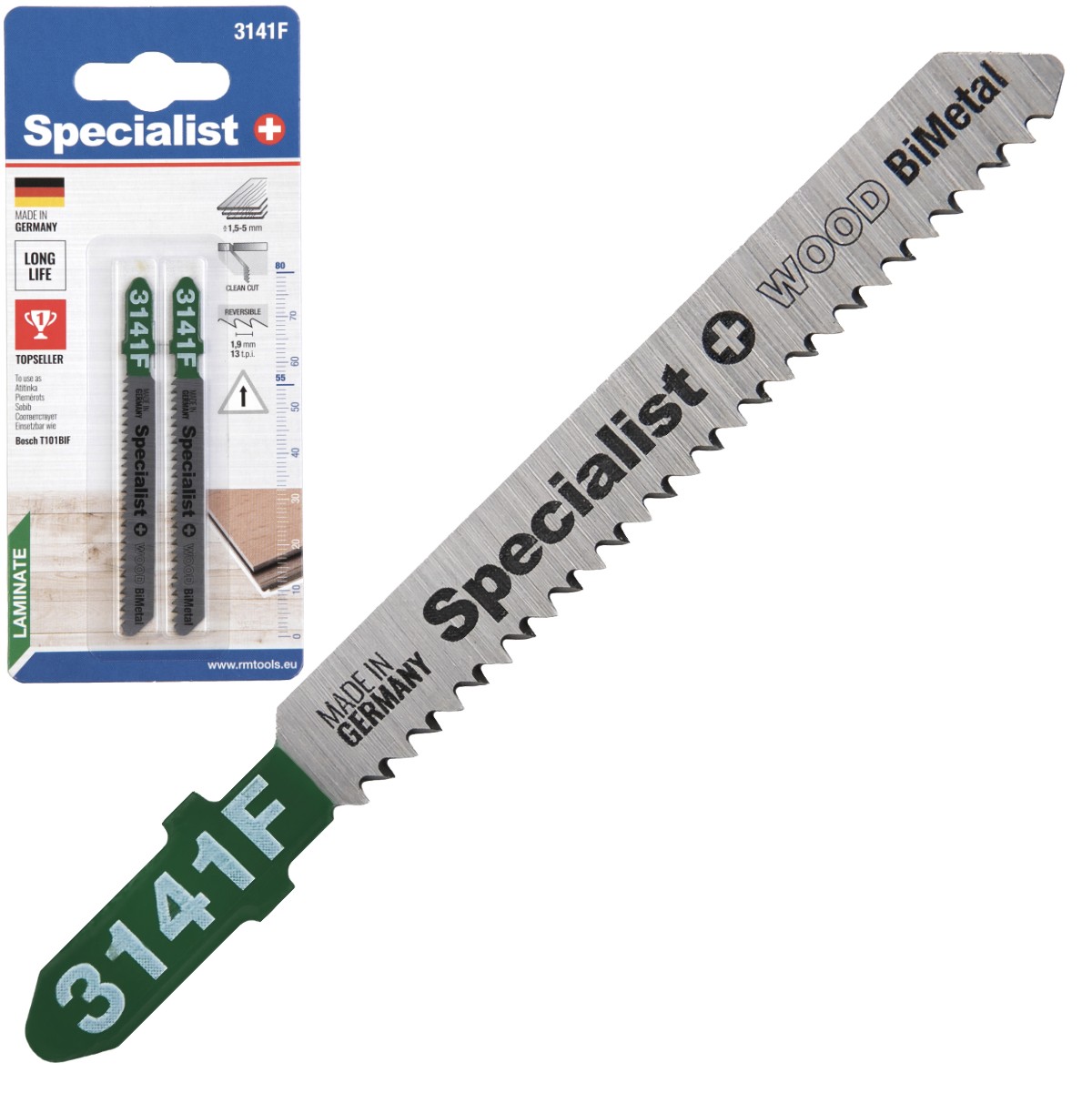 Specialist+ figūrzāģa asmeņi 3141F (bimetal) 2 ga