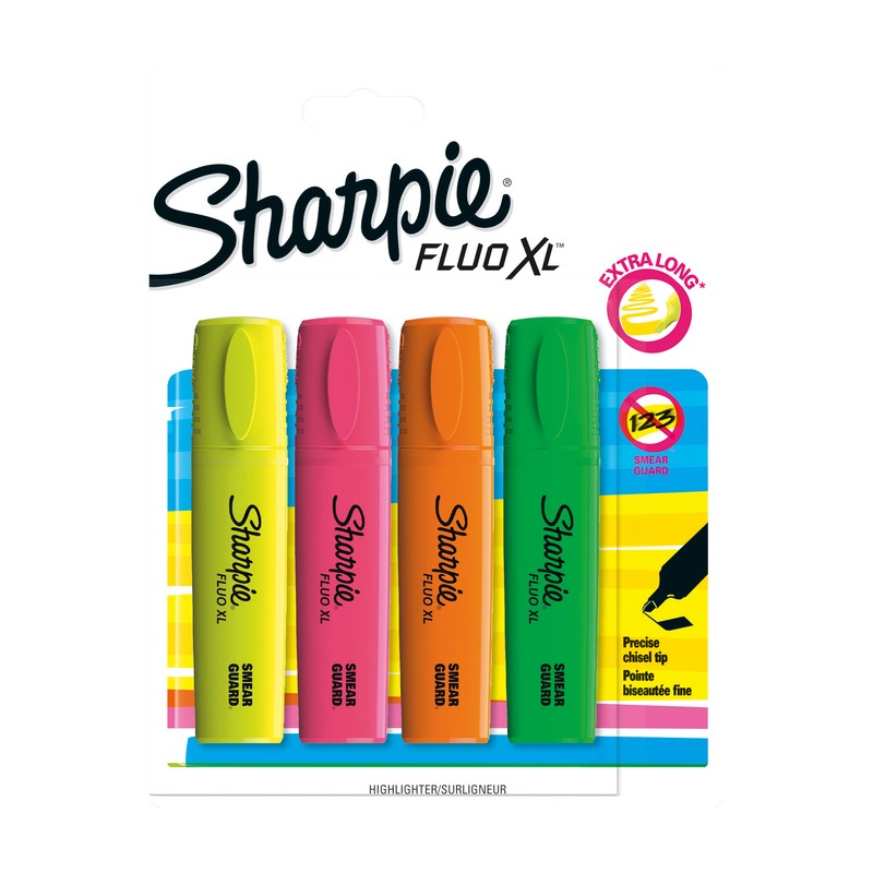 TEKSTA MARĶIERU KOMPLEKTS "SHARPIE", 4 KRĀSU