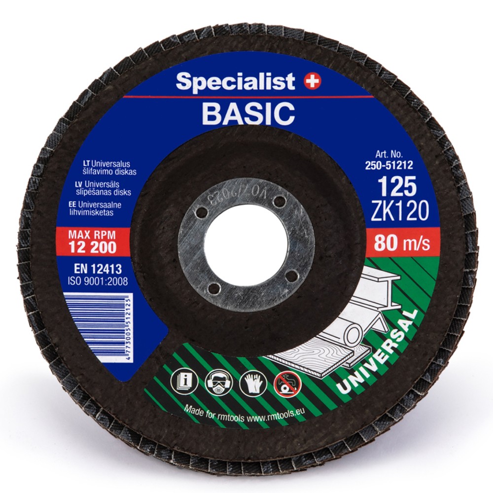 Lapiņu slīpēšanas disks Specialist BASIC 125 ZK120