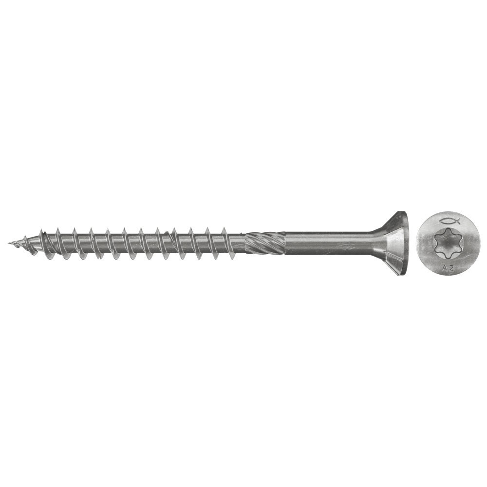 Kokskrūve 6,0 x 100 A4 TORX, 100 gab.