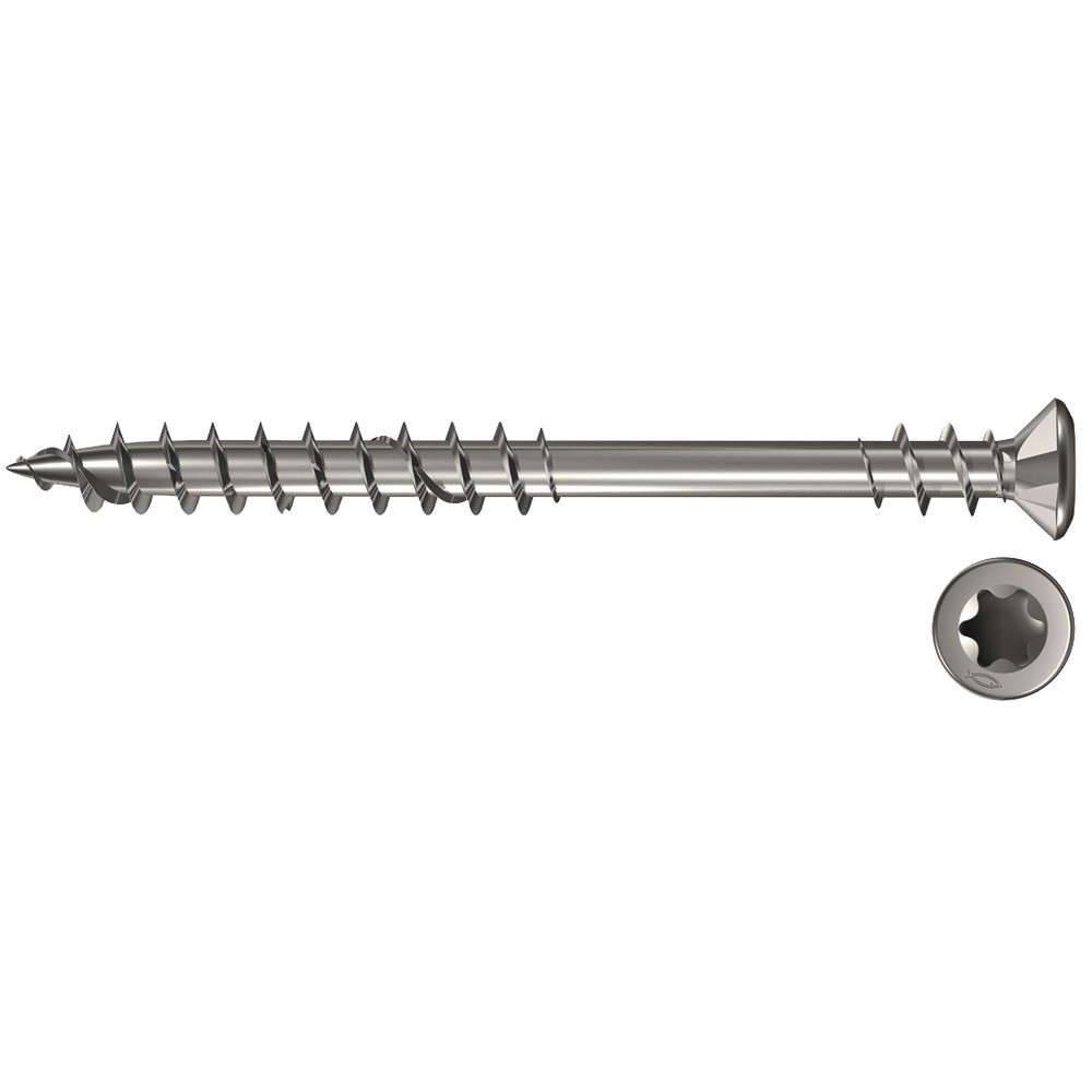 Terases kokskrūves 5,5 x 80 A2 "Torx", 200?gab.